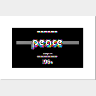 Peace 1960 ColorGroove Retro-Rainbow-Tube nostalgia (wf) Posters and Art